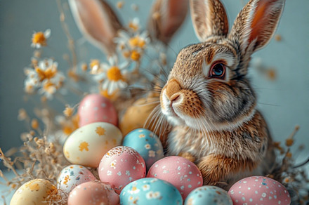 Pastel Eggs Easter Bunny image, a Holiday Photo by ComfortQ