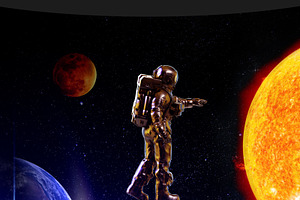 3D Mockup Space Astronaut 08