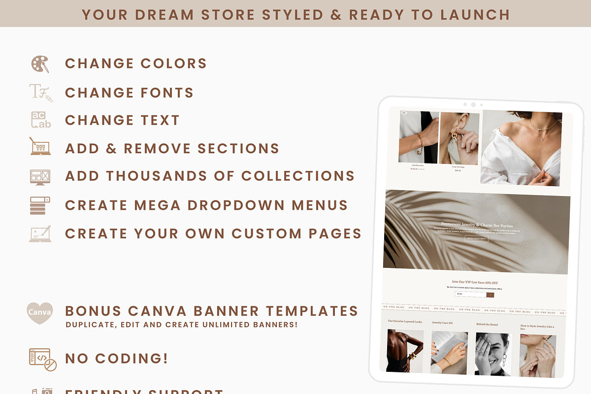 Neutral Shopify Theme for Jewelry, a Shopify Template by Macarons and Mimosas (Photo 10 of 10)