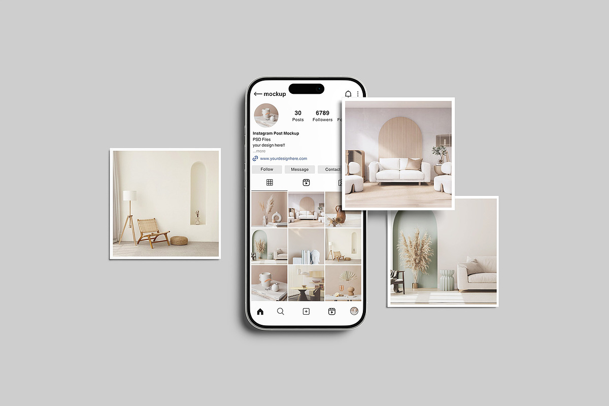 Instagram Post Mockup, a Social Media Template by Graphiculon (Photo 8 of 11)