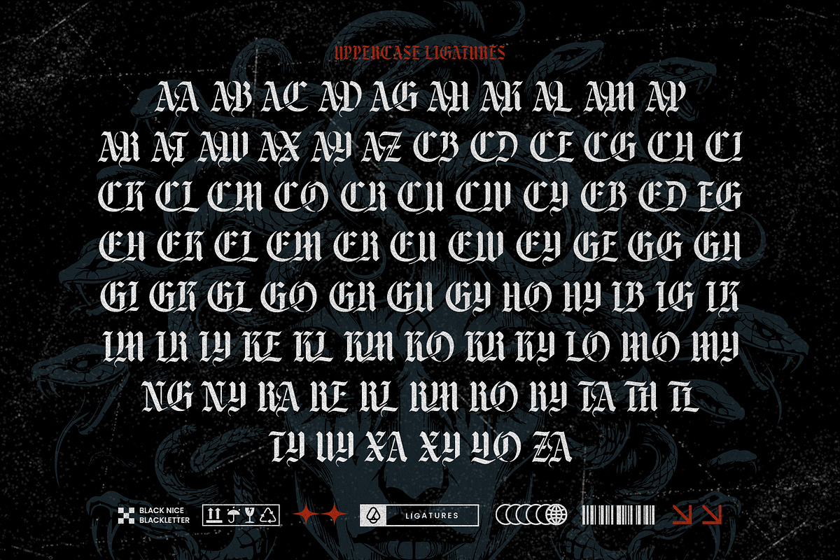Black Nice Typeface, a Blackletter Font by alit design (Photo 13 of 17)