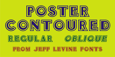 Poster Contoured JNL, a Sans Serif Font by Jeff Levine Fonts