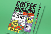 Green Coffee Shop Promo Flyer Set, a Flyer Template by graphicook (Thumbnail 2 of 3)