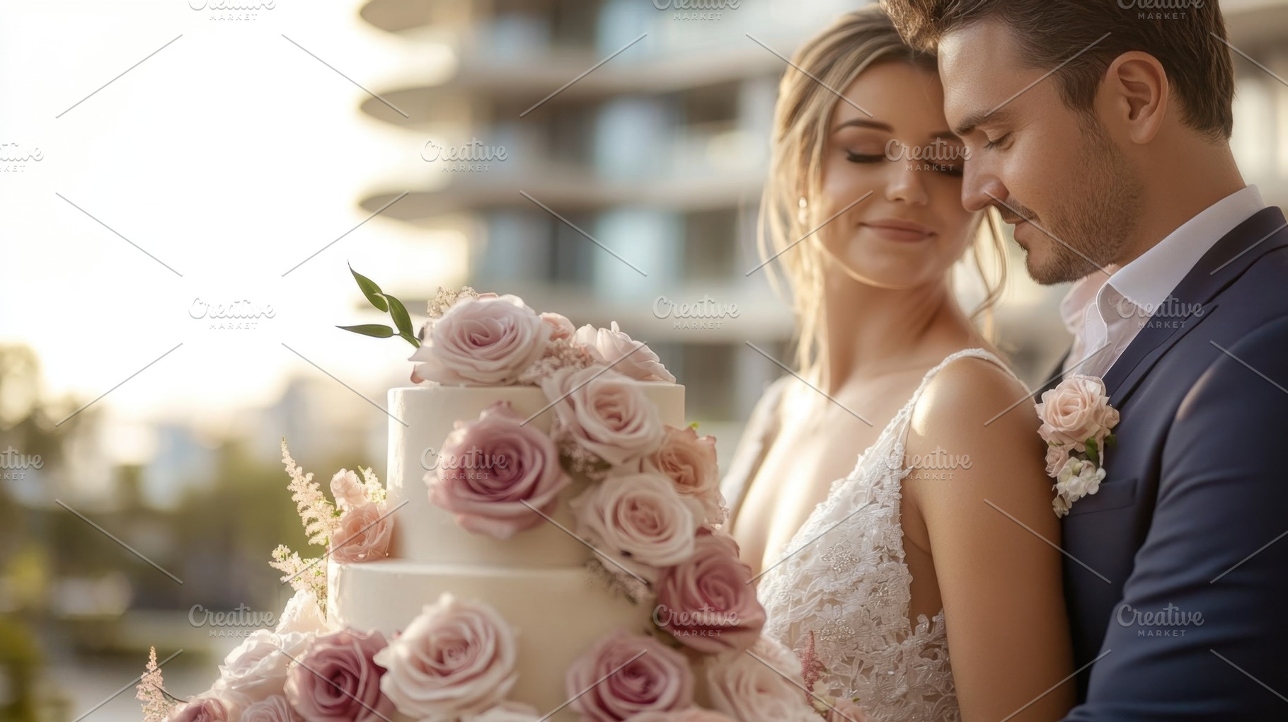 Couple celebrating with cake, a Photo by Beautiful things