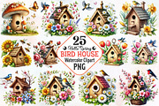 Spring bird house clipart, an Illustration by RobertsArt (Thumbnail 1 of 7)