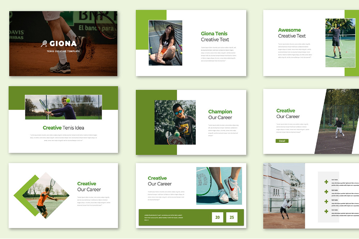 Giona Tenis PowerPoint Tempate, a Presentation Template by Overcloud (Photo 2 of 4)