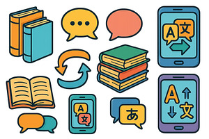 Learning new languages through books, an Education Illustration by ZinetroN