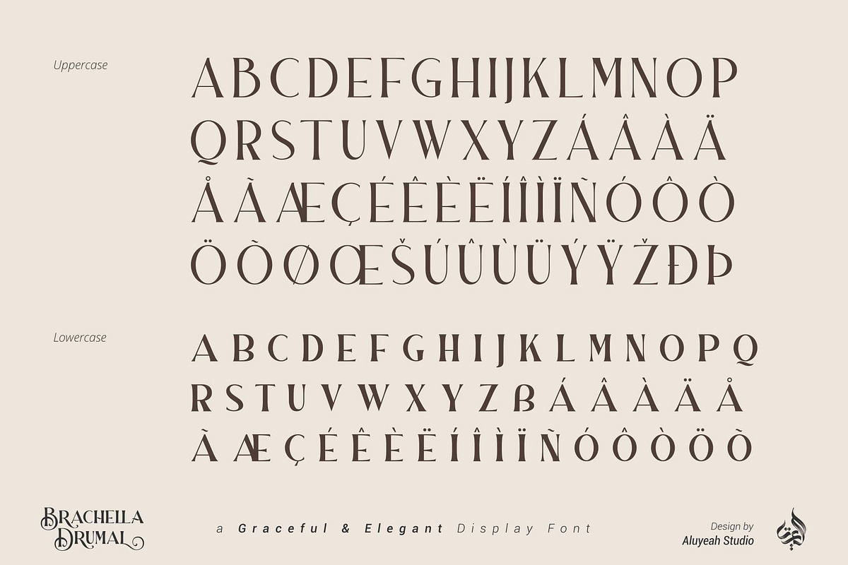 Brachella Drumal, a Font by Aluyeah Studio (Photo 14 of 16)