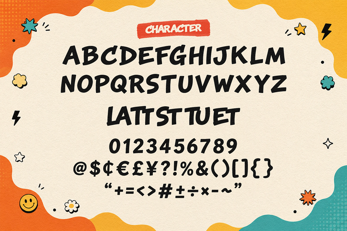 Chetabi Playful Bold Display Font, a Sans Serif Font by Maulana Creative (Photo 6 of 7)