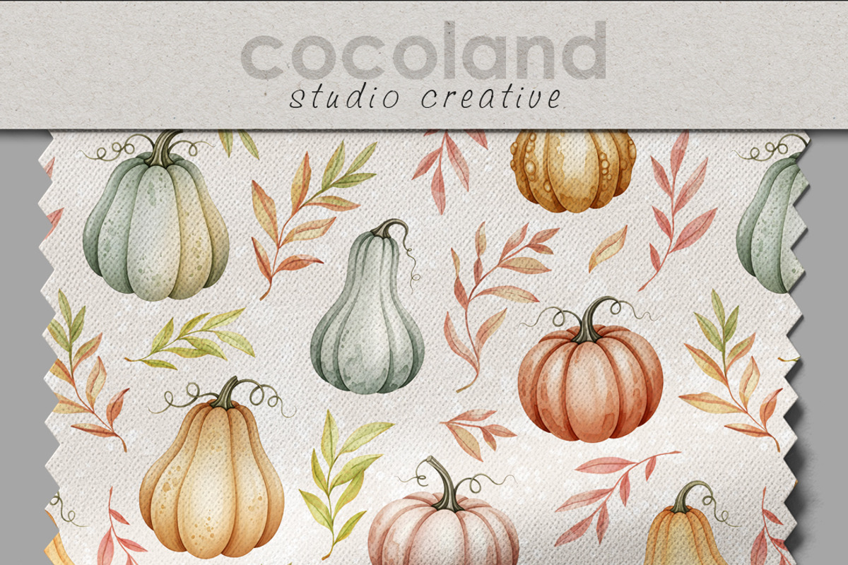 Autumn Pumpkins Seamless Pattern, a Pattern Graphic by Kreeya Art Shop (Photo 4 of 13)