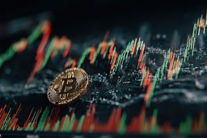 Bitcoin Cryptocurrency Price Chart G, a Photo by Pixeness Studio