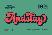 Andstay, a Script Font by ahweproject (Thumbnail 1 of 13)