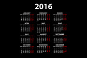 Flat Calendar 2016, a Stationery Template by Rommeo79 (Thumbnail 4 of 5)