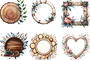 Wooden Frame Sublimation Clipart, an Illustration by Designking (Thumbnail 3 of 4)