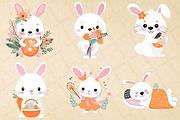 Easter Bunny Clipart Bundle, an Illustration by DreamPrint404 (Thumbnail 4 of 5)