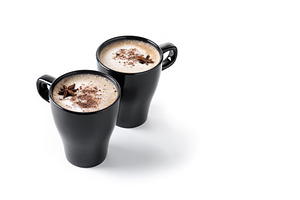 Chai Latte in Black Mug with cinnamon and star anise, a Food & Drink Photo by etorres69