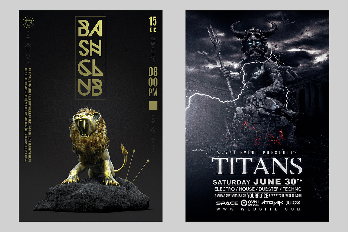 20 Antique Statues Flyer Bundle, a Social Media Template by PopotLane (Photo 5 of 5)
