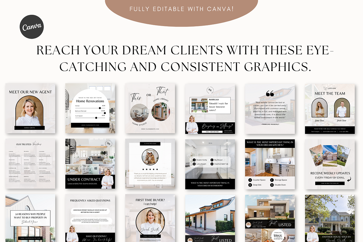 Real Estate Social Media Templates, a Social Media Template by Gebers Marketing & Design (Photo 4 of 10)