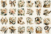 Stylish Watercolor Clipart Set, an Illustration by DreamCafeArt (Thumbnail 3 of 6)