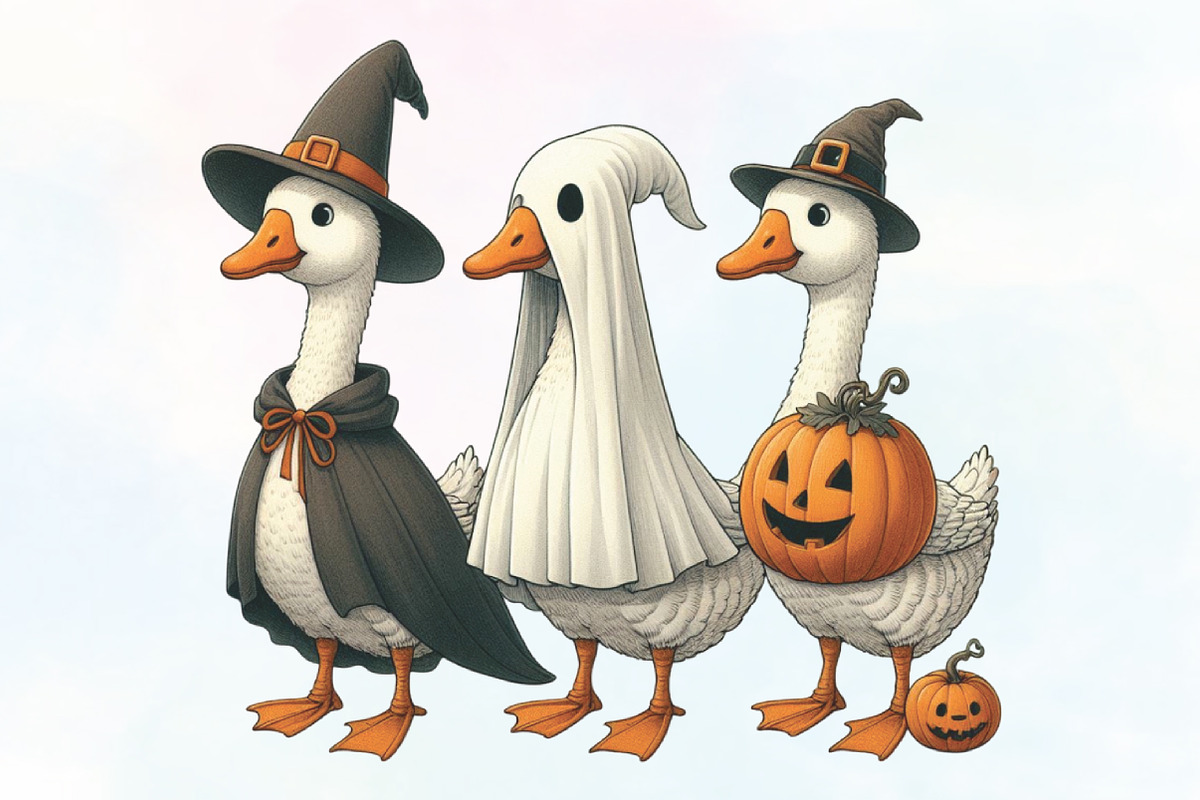 Boo Ghost Goose PNG Halloween, an Illustration by CraftArtStudio (Photo 1 of 4)