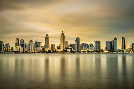Sunset skyline of san diego downtown california stock photo containing, an Architecture Photo by Nick Fox
