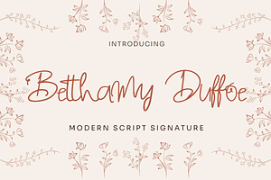 Betthamy Duffoe - Modern Script Font