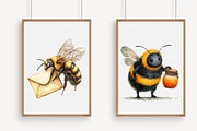 Whimsical Spring Bee Clipart, an Illustration by Libby Wishes (Thumbnail 3 of 6)