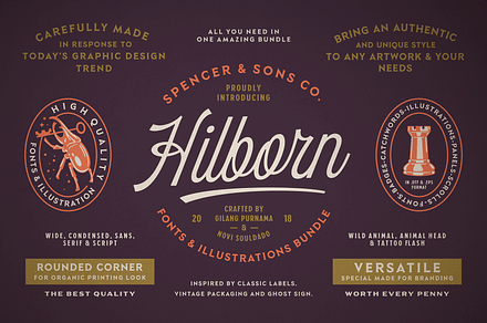 S&S Hilborn Font Bundle
