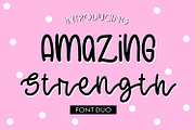 Amazing Strength Font Duo, a Script Font by Freeling Design House (Thumbnail 1 of 5)