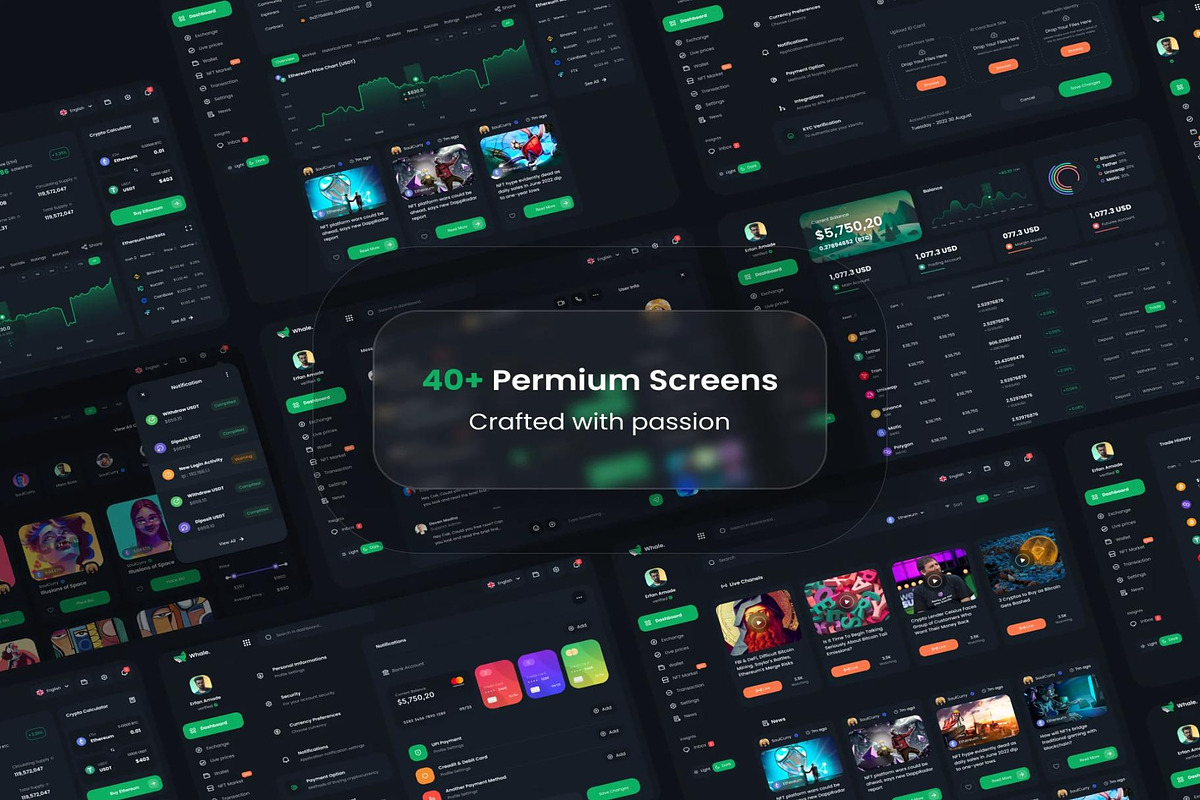 Crypto Whale Crypto NFT Dashboard Ui, an UI Kit Template by Creative Perspective (Photo 7 of 8)