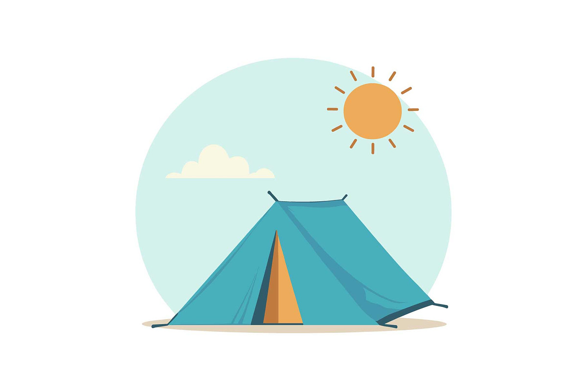 Sunset Adventure Camping Badge Set, an Object Graphic by Designs_River (Photo 5 of 13)