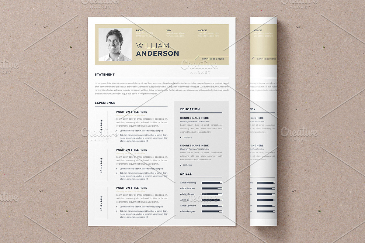 Resume Template | CV Design | 3 Page, a Resume Template by Alice_s (Photo 6 of 6)