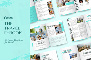 The Travel E-book - Canva Template, a Templates & Theme by Azruca