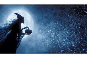 Fool moon with a Witch holding a, an Illustration by Lukas Jonaitis SHOP