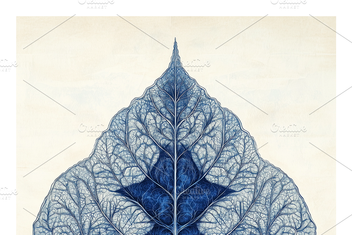 Role Co. Cyanotype Leaf in Symmetry, a Texture Illustration by milatovar (Photo 11 of 21)