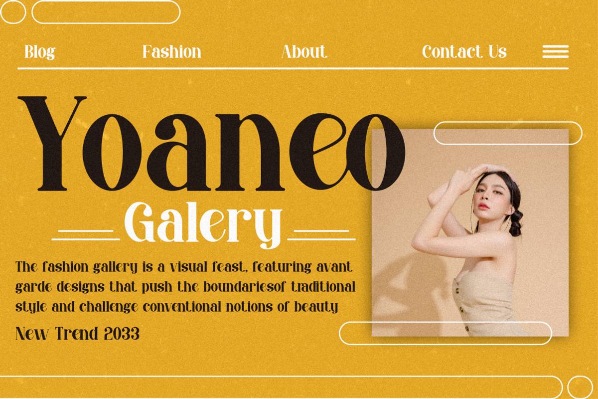 Yaendin - Modern Serif Font, a Serif Font by MaikoHatta (Photo 2 of 8)