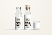 Fresh Milk Glass Bottle Mockup Set, a Product Mockup by PSD Market (Thumbnail 5 of 20)