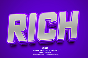 Rich 3D PSD Editable Text Effect