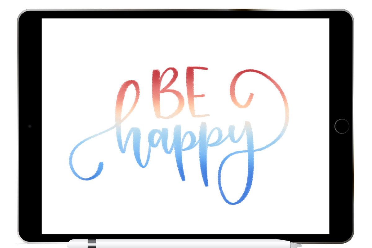 Watercolor Procreate Lettering Brush, a Brush Add-On by Blue Strawberry Studio (Photo 3 of 5)