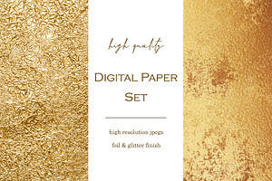 Gold Foil & Glitter Textures