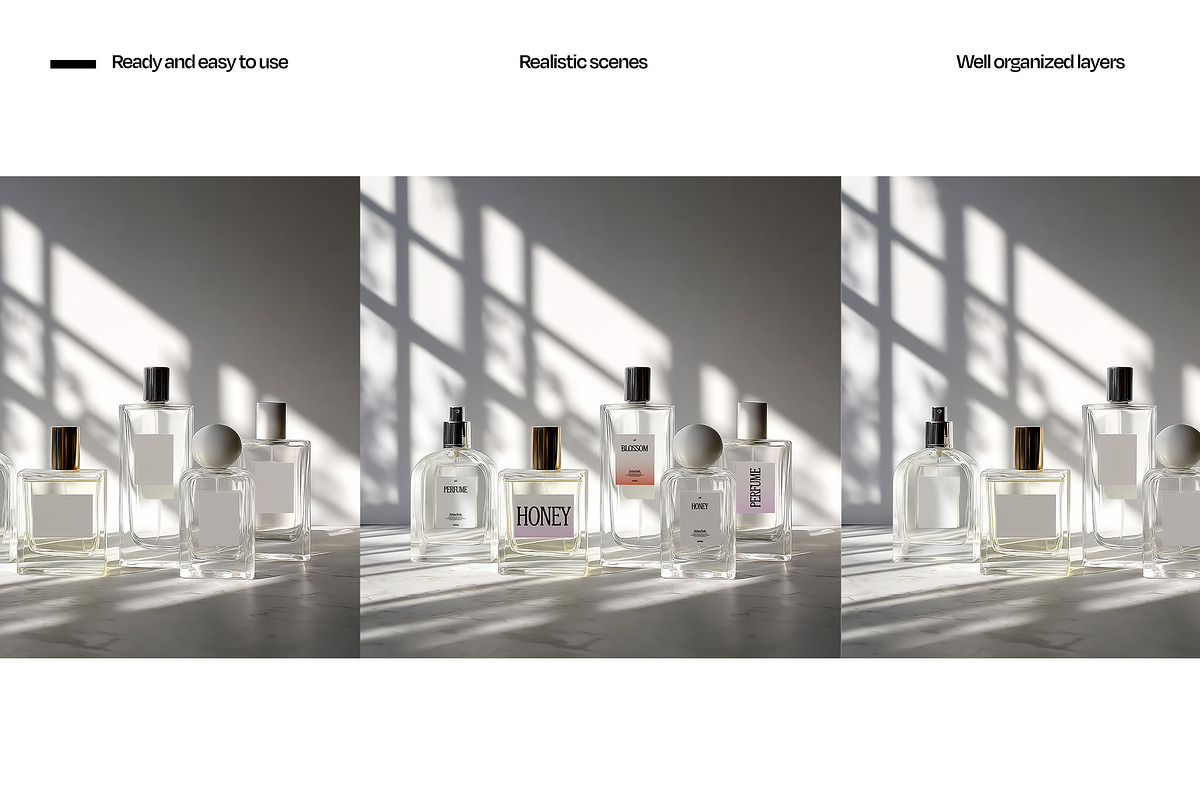 Perfume Bottle Mockup Bundle, a Packaging Mockup by Mego-studio (Photo 6 of 8)