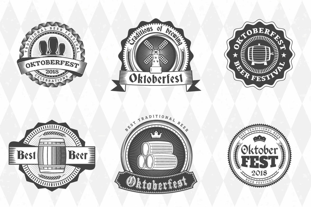 Set of Oktoberfest Badges, a Branding & Logo Template by AntartStock (Photo 2 of 3)