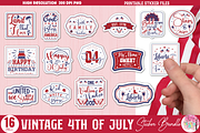 Vintage 4th of July Sticker Bundle, an Object Graphic by Design's Dark (Thumbnail 1 of 10)
