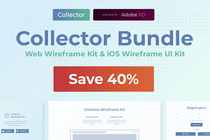 Collector Wireframe Bundle, a Wireframe Template by Creatoly