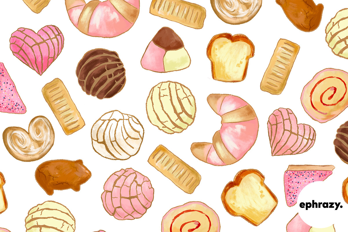 Mexican Pan Dulce Graphics, a Pattern Graphic by EphrazyGraphics (Photo 3 of 7)
