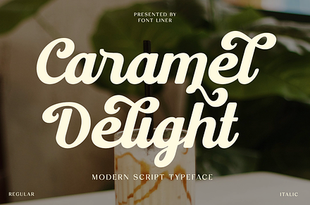 Caramel Delight - Modern Script Font, a Script Font by Font Liner