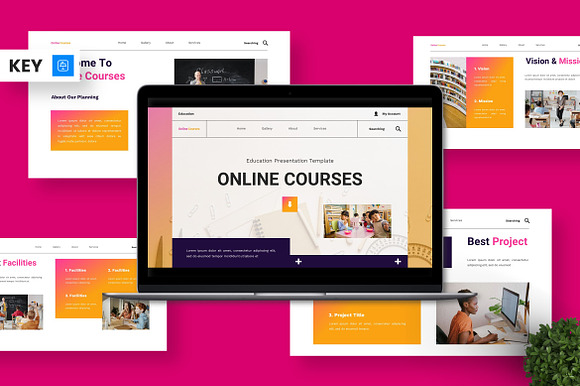 Online Courses - Education Keynote preview 7
