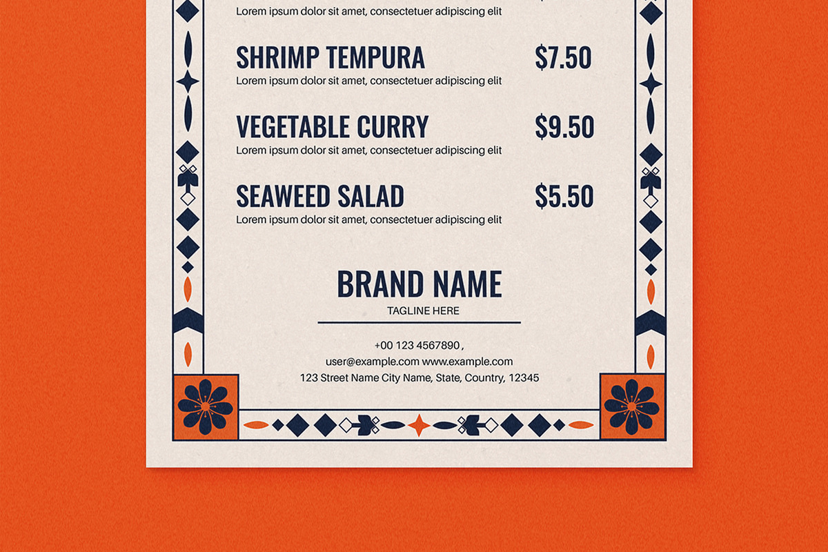 Menu Template, a Print Template by MightyDesign (Photo 5 of 8)