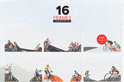Bicycle Riding Watercolor, a Decorative Illustration by CreativeValuation (Thumbnail 4 of 12)