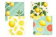 Lemon Fruit Seamless Pattern Designs, a Texture Illustration by BerryPieArt (Thumbnail 3 of 3)